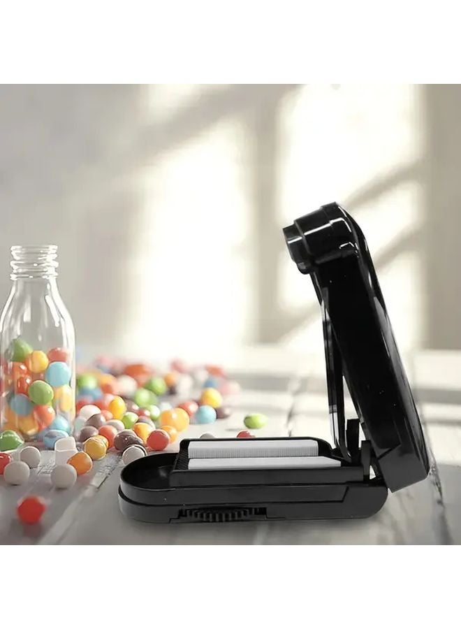 Black Manual Pill Cutter Adjustable Blade Easy To Use Durable Plastic Precise Pill Slicing - Image 2